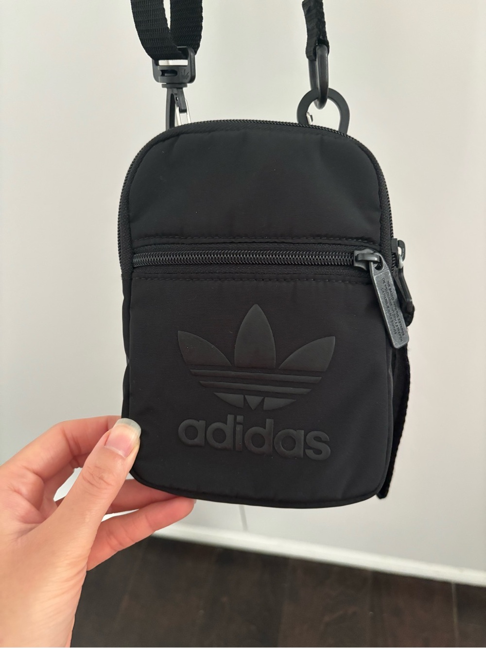 adidas Black Trefoil Crossbody Pouch